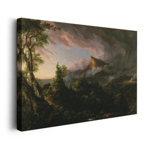 The Savage State by Thomas Cole fine art print, dramatic landscape wall art, vintage canvas poster, Hudson River School decor