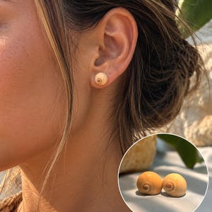 Natural Seashell Stud Earrings