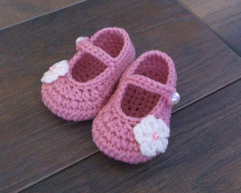 Crochet Baby Booties Pink Baby Booties Pink Crochet Booties | Etsy