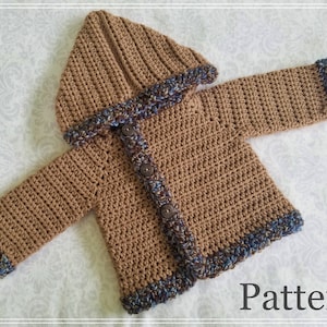 Crochet PATTERN The Bode Baby Boy&#39;s Sweater Pattern Sizes 0 - 12 Months Baby Sweater Baby Boy Pattern Baby Boy Sweater Pattern