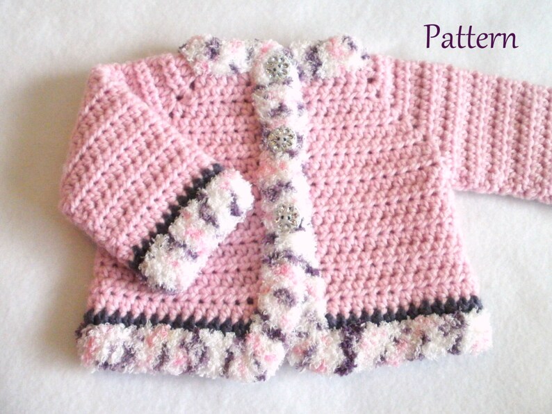 Crochet PATTERN Baby Sweater & Hat Patterns the Laura Baby Etsy Ireland
