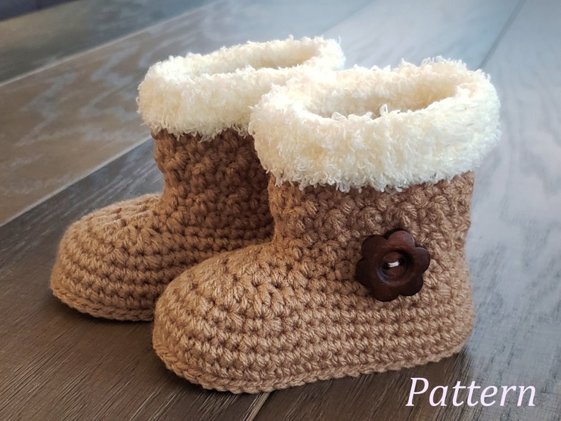 Crochet PATTERN Baby Girl Boots Booties Baby Boot Pattern Baby Booties Baby Girl Pattern Baby Bootie Pattern Crochet Pattern image 10