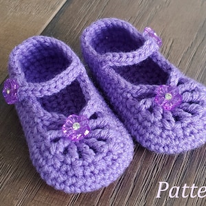 Crochet PATTERN Baby Girl&#39;s Booties Baby Booties Crochet Pattern Mary Jane Booties Baby Shoes Crochet Baby Shoe Pattern