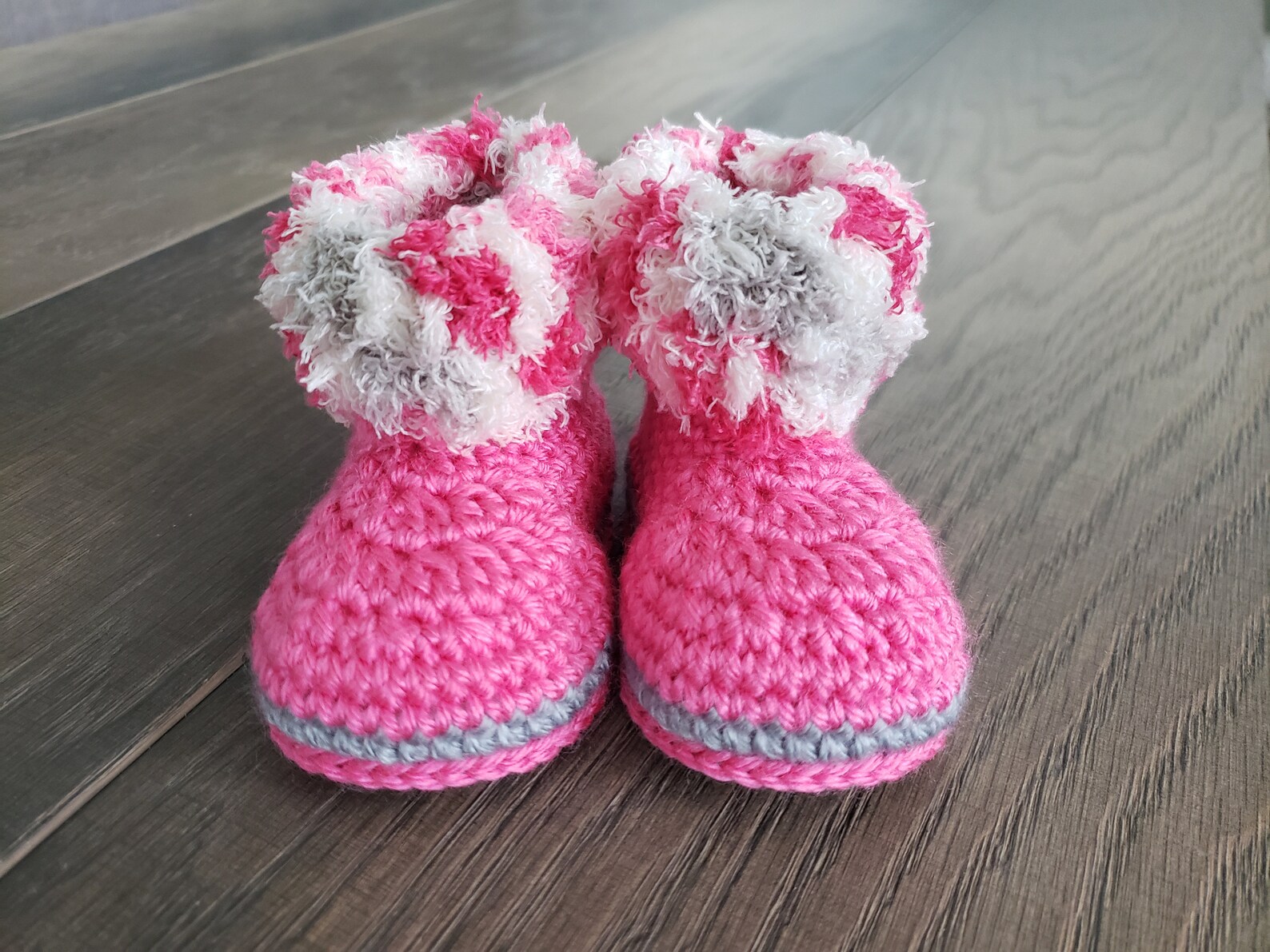 Crochet PATTERN Baby Girl Boots Furry Baby Booties Baby Boot Etsy
