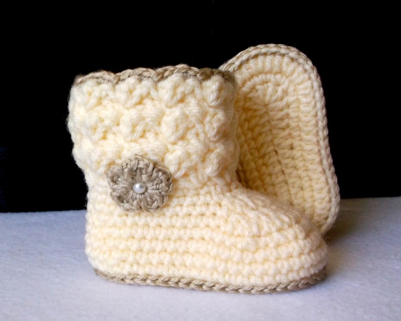 gold baby booties