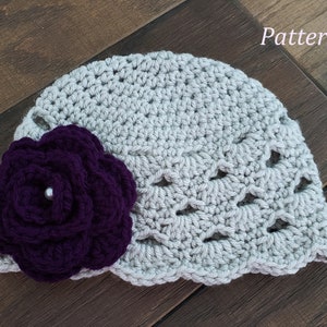 Crochet PATTERN Baby Hat PATTERN The Chelsey Baby Hat Pattern Crochet Pattern Baby Girl Pattern Crochet Pattern Baby Girls Hat Pattern