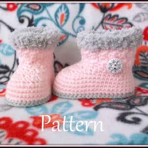 Crochet PATTERN Baby Girl Boots Booties Baby Boot Pattern Baby Booties Baby Girl Pattern Baby Bootie Pattern Crochet Pattern image 4