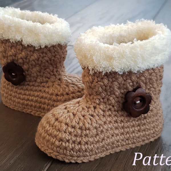 Crochet PATTERN Baby Girl Boots Booties Baby Boot Pattern Baby Booties Baby Girl Pattern Baby Bootie Pattern Crochet Pattern