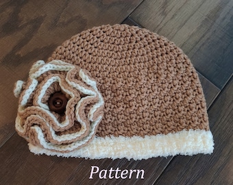 Crochet PATTERN Baby Hat Pattern The Charlie Girl Hat Pattern Crochet Pattern Baby Hat Pattern Crochet Cloche Pattern Baby Girls Hat Pattern