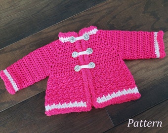 Crochet Baby PATTERN Baby Sweater Pattern Baby Girl's Sweater Sweater pattern Girl's Sweater Crochet Pattern
