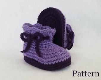 Crochet PATTERN Baby Boots Pattern Baby Girl's Booties Pattern Crochet Pattern Baby Boot Crochet Pattern The Michelle Bow Booties