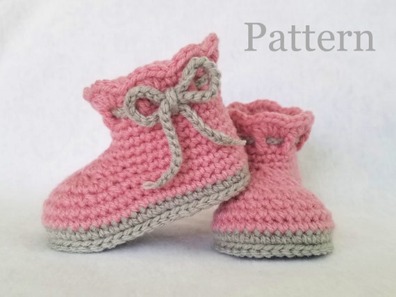 Crochet PATTERN Baby Boots Pattern Baby Girl's Booties | Etsy