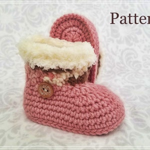 Crochet PATTERN Baby Girl Boots Booties Baby Boot Pattern Baby Booties Baby Girl Pattern Baby Bootie Pattern Crochet Pattern image 7