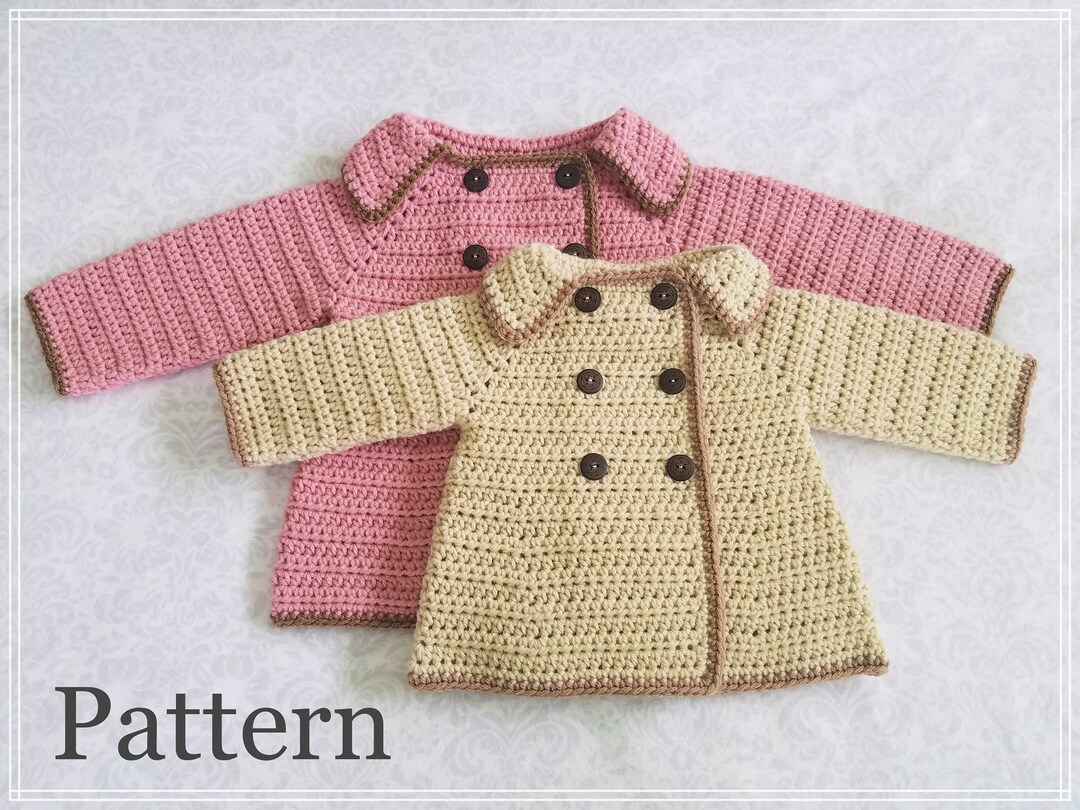 Crochet PATTERN Baby Girl's Sweater Pattern Sizes 0 12 Months Baby