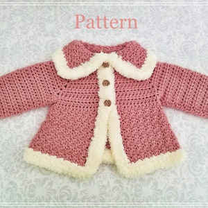 Crochet PATTERN The Charlie Baby Girl&#39;s Sweater Pattern Sizes 0 - 12 Months Baby Sweater Baby Girl Pattern Baby Girl Sweater Pattern
