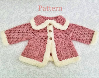Crochet PATTERN The Charlie Baby Girl's Sweater Pattern Tailles 0 - 12 Mois Bébé Pull Modèle de bébé fille Modèle de pull de bébé fille