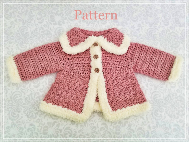 Crochet PATTERN the Charlie Baby Girl's Sweater Pattern - Etsy