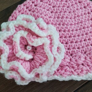 Crochet PATTERN Baby Hat PATTERN The Leisa Baby Hat Pattern Crochet Pattern Baby Girl Pattern Crochet Cloche Pattern Baby Girls Hat Pattern image 3