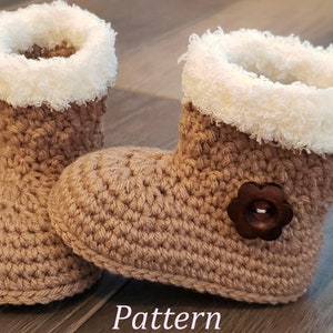 Crochet PATTERN Baby Girl Boots Booties Baby Boot Pattern Baby Booties Baby Girl Pattern Baby Bootie Pattern Crochet Pattern image 2