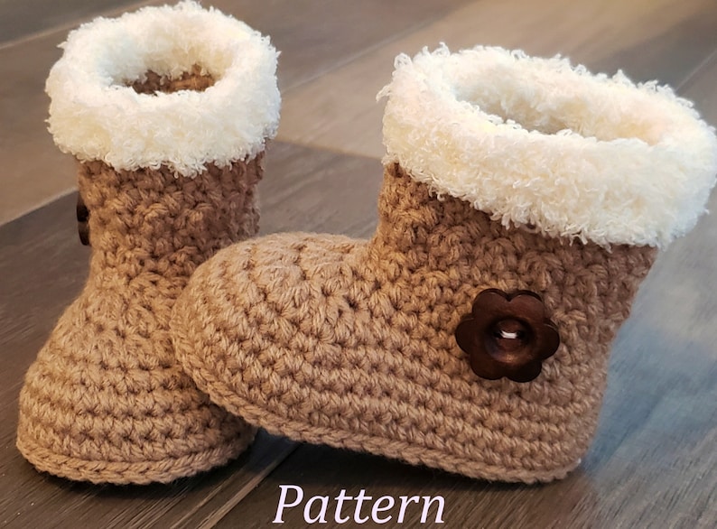 Crochet PATTERN Baby Girl Boots Booties Baby Boot Pattern Baby Booties Baby Girl Pattern Baby Bootie Pattern Crochet Pattern image 2