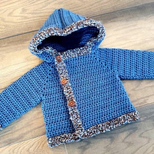 Crochet PATTERN The Bode Baby Boy&#39;s Sweater Pattern Sizes 0 - 12 Months Baby Sweater Baby Boy Pattern Baby Boy Sweater Pattern