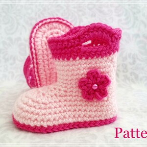 Crochet PATTERN Baby Rain Boot Pattern Bootie Pattern Crochet Pattern Baby Boot Crochet Pattern image 6