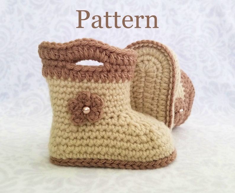 Crochet PATTERN Baby Rain Boot Pattern Bootie Pattern Crochet Pattern Baby Boot Crochet Pattern image 5