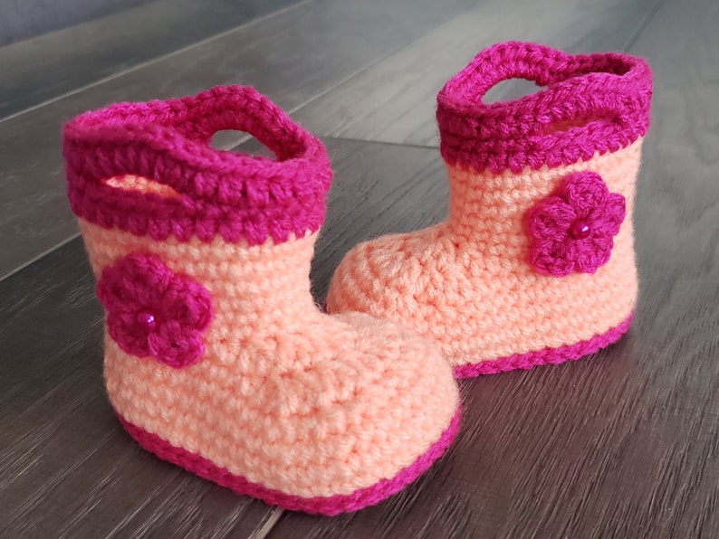 Crochet PATTERN Baby Rain Boot Pattern Bootie Pattern Crochet Pattern Baby Boot Crochet Pattern image 2