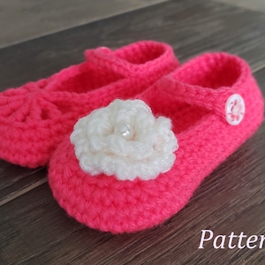 Crochet PATTERN Baby Girl&#39;s Booties Baby Booties Crochet Pattern Mary Jane Booties Baby Shoes Crochet Baby Shoe Pattern
