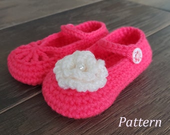 Crochet PATTERN Baby Girl's Booties Baby Booties Crochet Pattern Mary Jane Booties Baby Shoes Crochet Baby Shoe Pattern