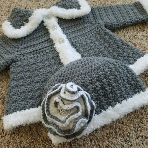 Crochet PATTERN Baby Hat and Sweater Pattern Charlie Girl Pattern Set Crochet Pattern Baby Hat and Sweater Pattern Crochet Pattern
