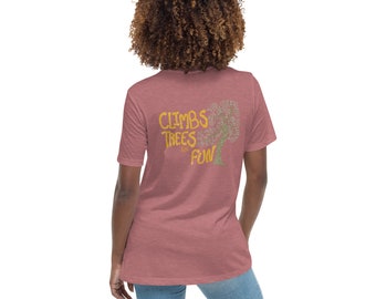 Climbs Trees for Fun Adventure Zentangle t-shirt mothers day