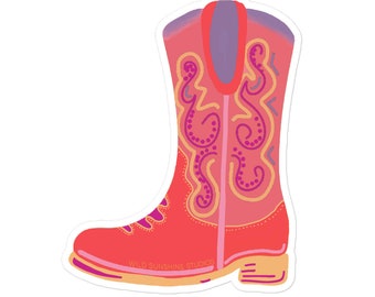 Cowgirl Boot Sticker || Feminine Boots || Cowgirl Chic