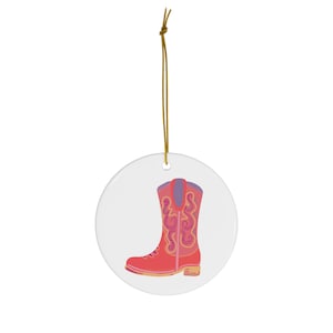 Cowgirl Boot Cowgirl chic Ceramic Ornament