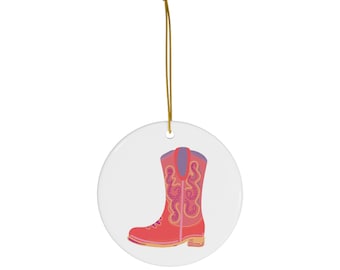 Cowgirl Boot Cowgirl chic Ceramic Ornament