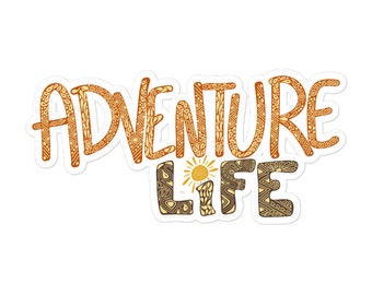 Adventure Life Zentangle Mandala Sticker