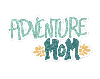 Adventure Mom Sticker in Blue