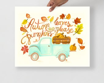 Pumpkin Truck Poster