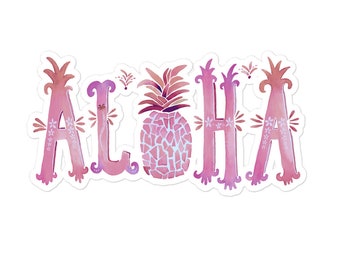 Aloha Hawaii Pineapple Sticker