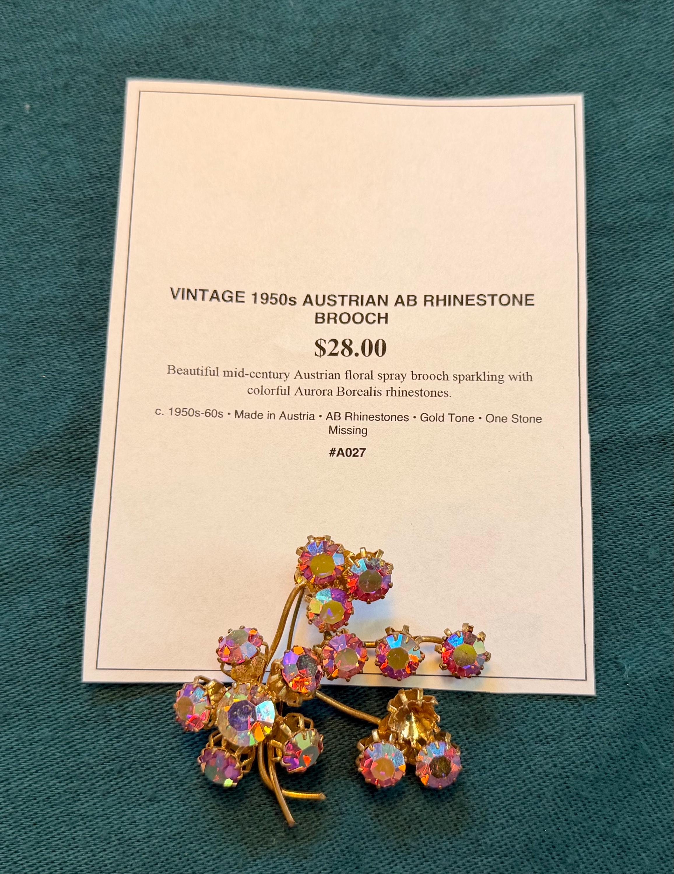 Vintage Austria Brooch - Etsy