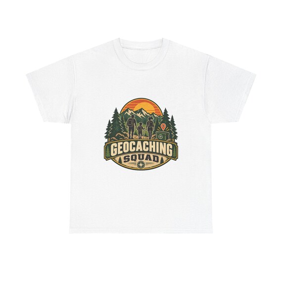 Geocaching Squad Family Tee, Hiking Adventure Gift, 100% Cotton Shirt