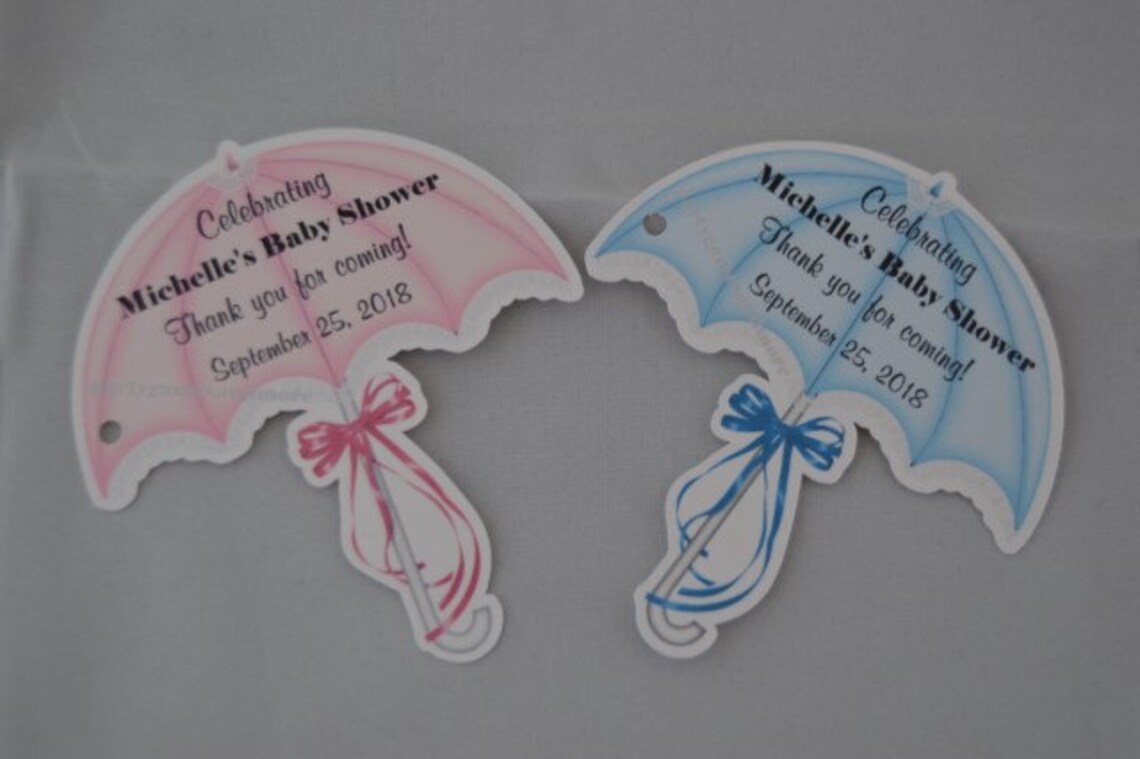 Unique Personalized Umbrella Baby Shower Birthday Party Favor Etsy