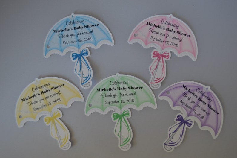 Unique Personalized Umbrella Baby Shower Birthday Party Favor Etsy