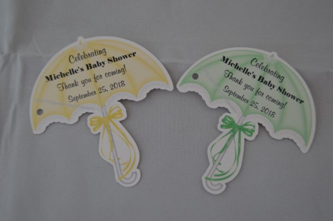 Unique Personalized Umbrella Baby Shower Birthday Party Favor Etsy