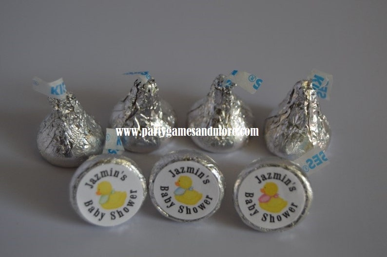 30 Rubber Duck Personalized Hershey Nugget Labels Birthday Baby Shower