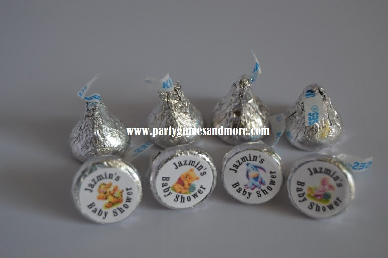 Unique Personalized Winnie the Pooh Baby Shower Hershey's kiss la…