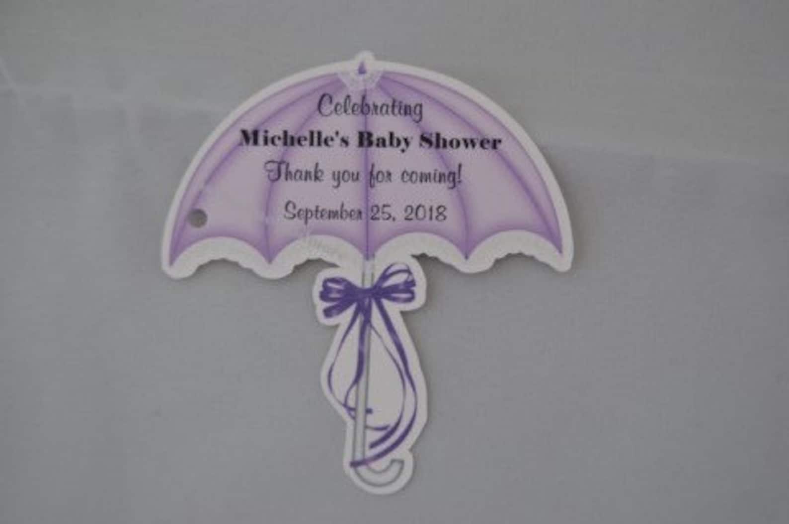 Unique Personalized Umbrella Baby Shower Birthday Party Favor Etsy