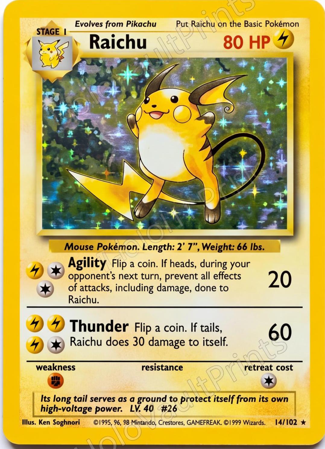 1st Edition Raichu - Etsy