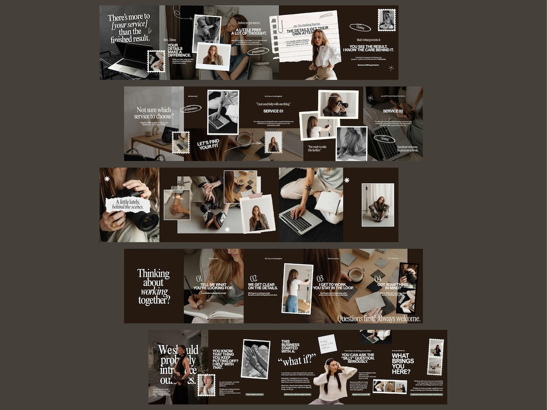 Seamless Instagram Carousel Templates for Business Owners | Editable ...