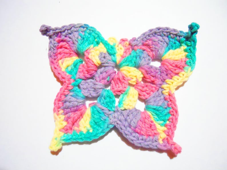 Butterfly Dishcloth crochet Pattern, Twashi Butterfly Pattern for